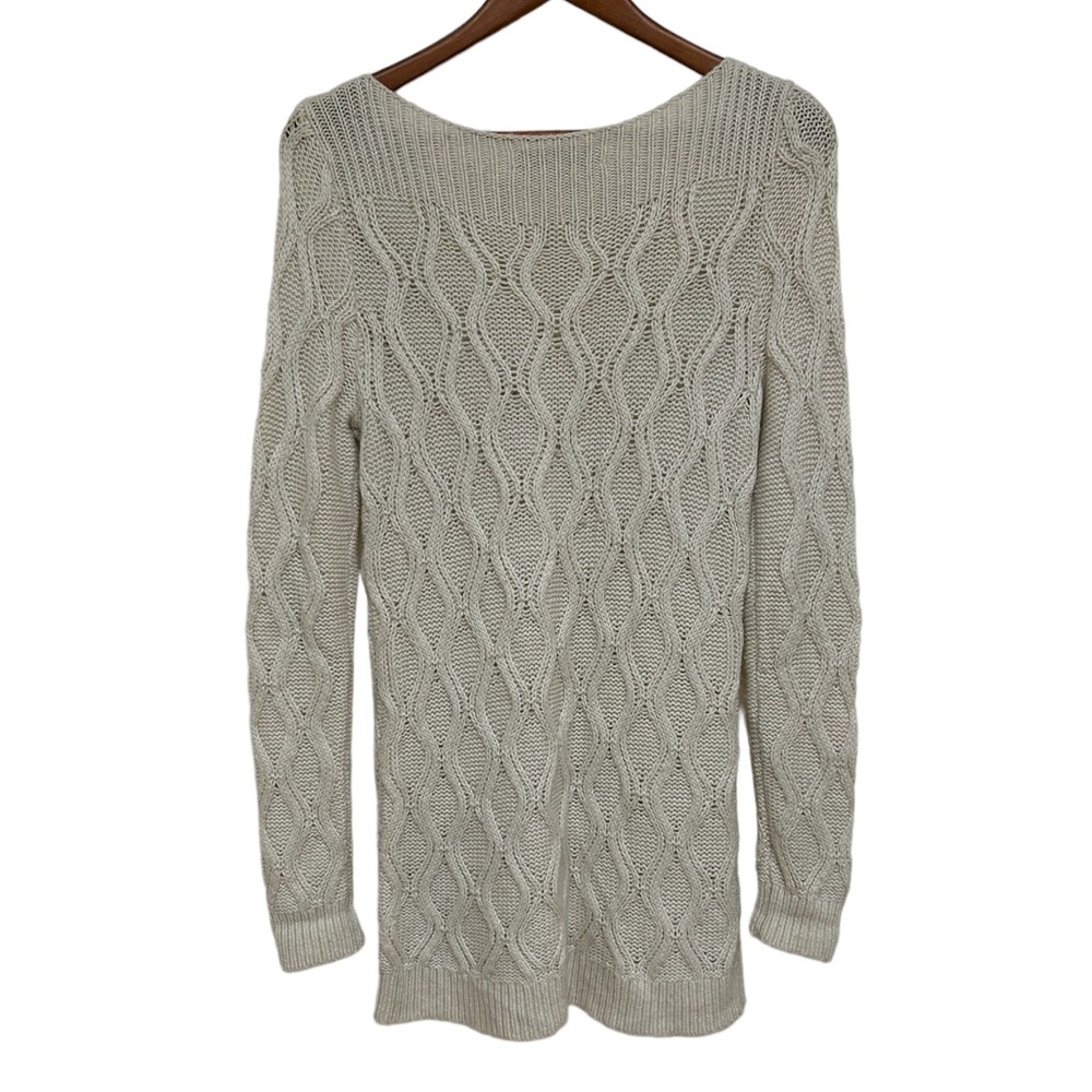 Ann Taylor Loft Cable-knit Pullover Sweater in Ivory/Cream (soft wool blend) - Picture 2 of 12